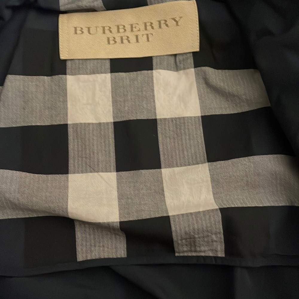 Black burberry coat